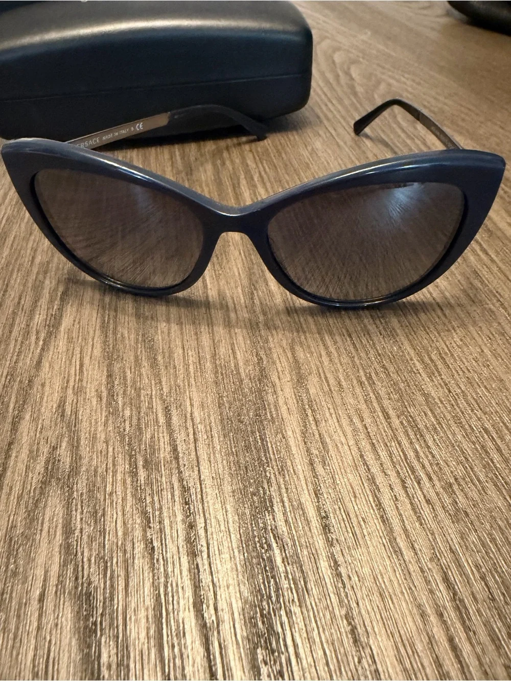 Versace Blue Cat-Eye Women's Sunglasses - Gradient Lens